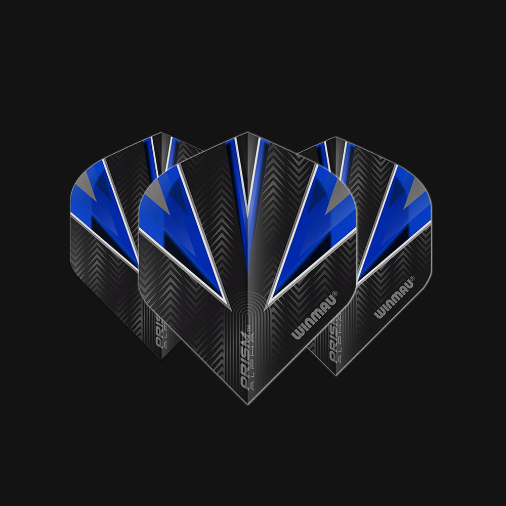Winmau Prism Alpha Standard Dart Flight - Black & Blue
