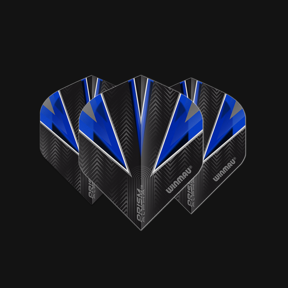 Winmau Prism Alpha Standard Dart Flight - Black & Blue