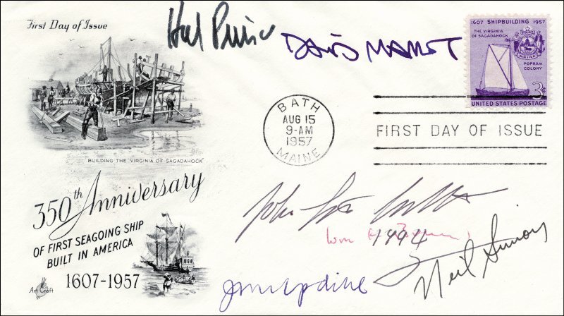 NEIL "DOC" SIMON - FIRST DAY COVER SIGNED WITH CO-SIGNERS