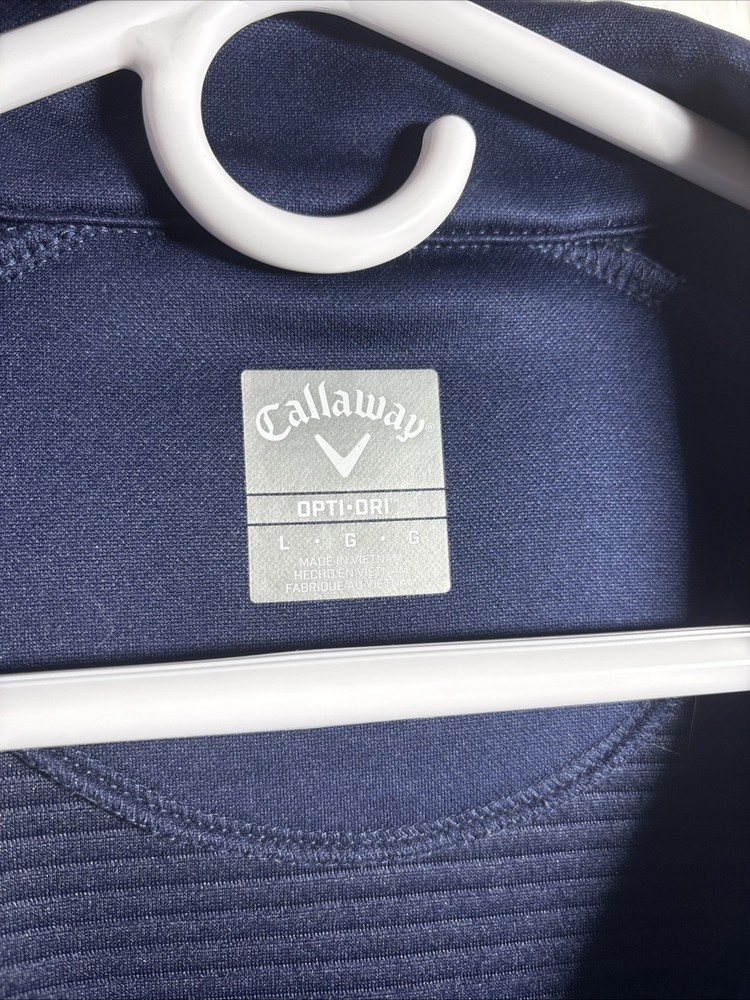 Callaway Quilted Navy 1/4 Zipper Men’s Pullover - Large