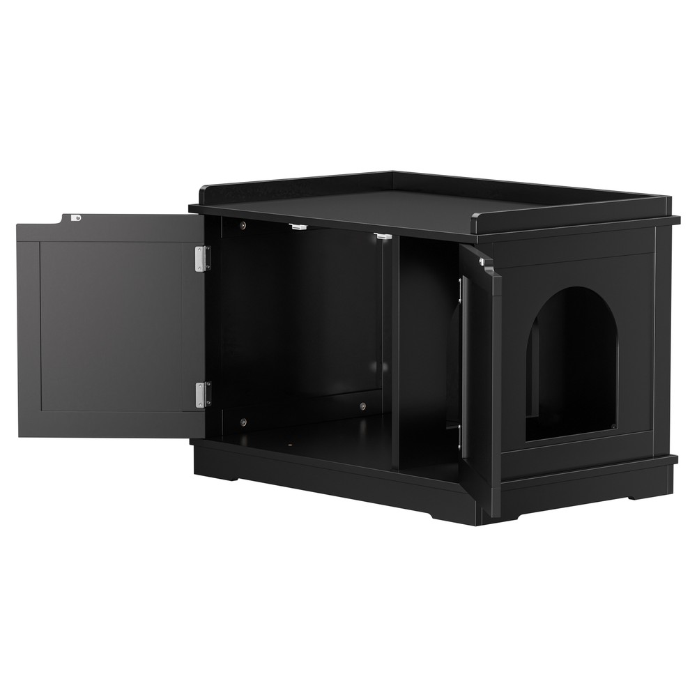 Washroom Storage Bench Litter Box Cover with Sturdy Structure Easy Assembly