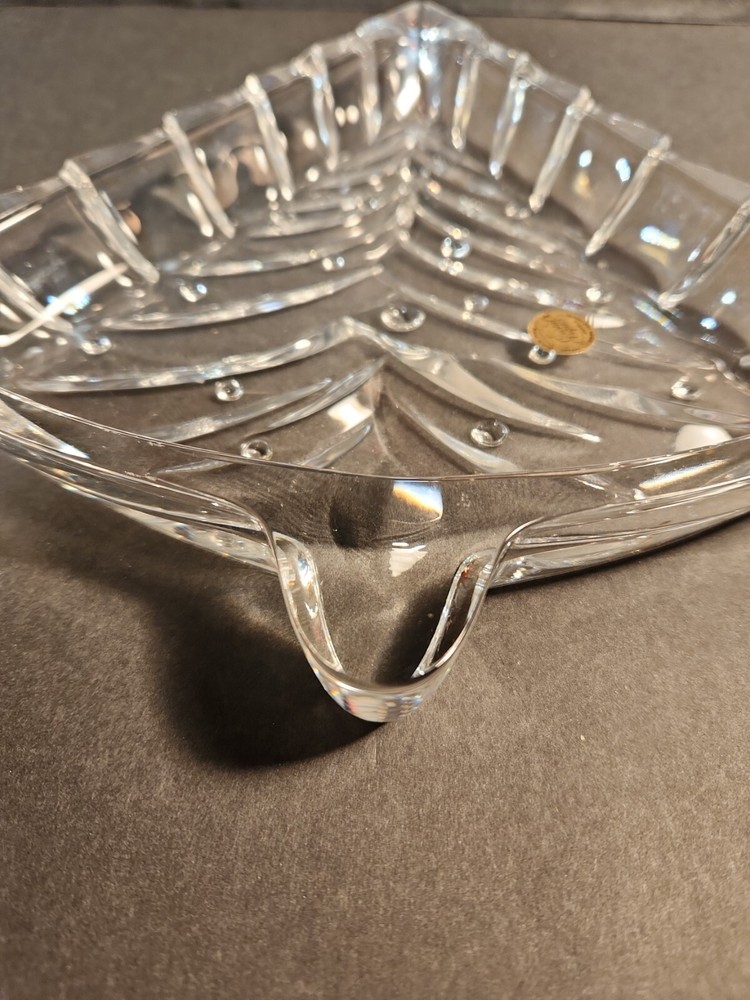 Cristal d'Arques Crystal Christmas Tree Shaped Dish