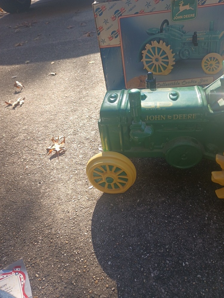 John Deere Tractor Ceramic Cookie Jar 98 Collectible Read