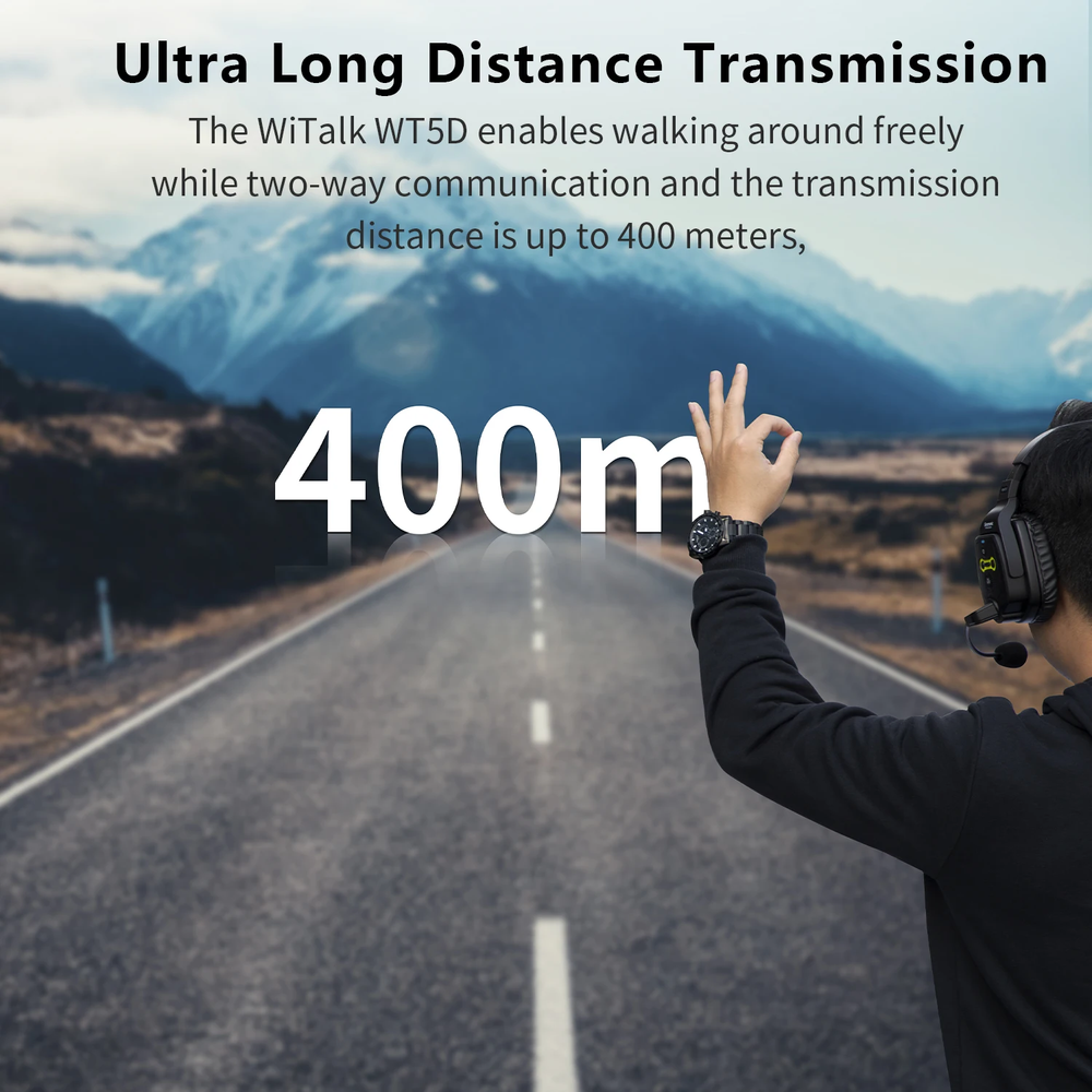 Saramonic WiTalk WT5D 400m Full-Duplex Wireless Intercom Headset System 5-Person