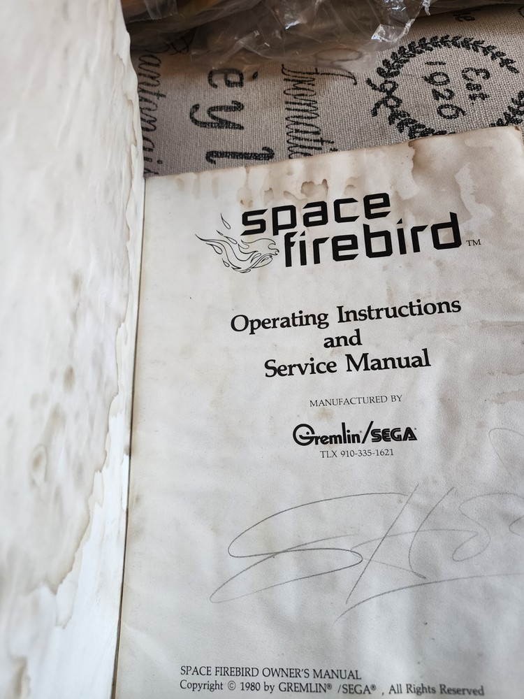 Space Firebird Arcade Manual Gremlin/Sega