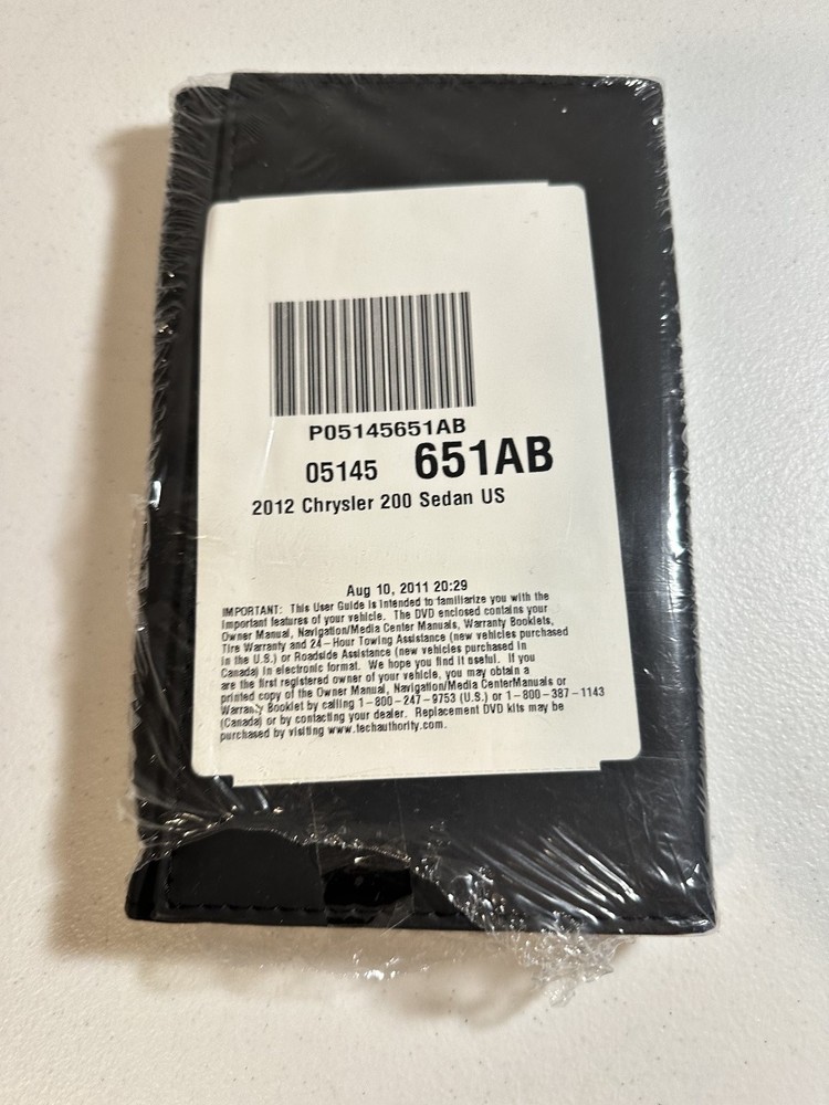 2012 Chrysler 200 Owner’s Manual Set