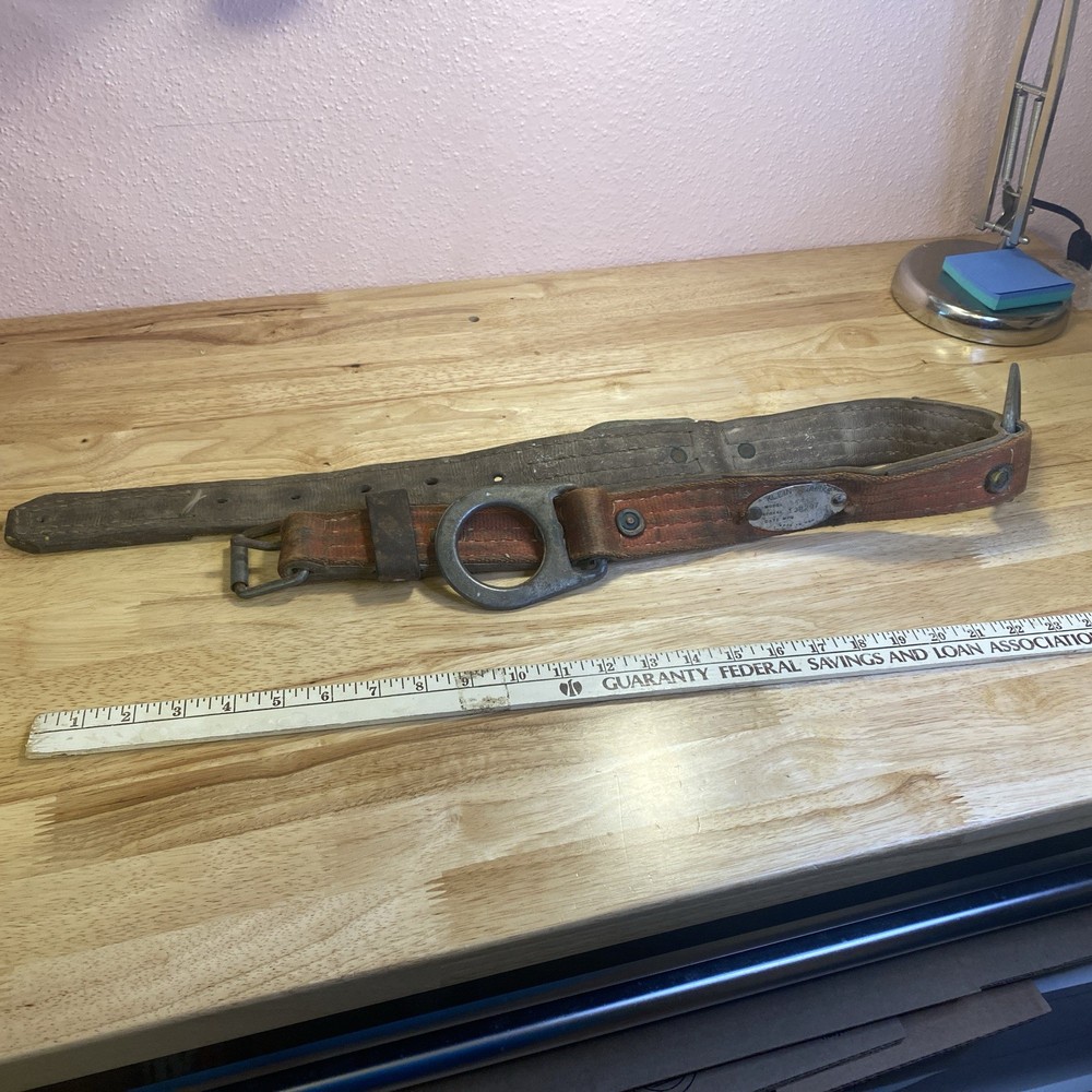 Vintage Klein Tools USA Lineman Belt 1972