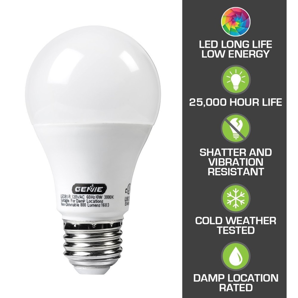 Genie Universal LED Garage Door Opener Light Bulb - 2 Pack