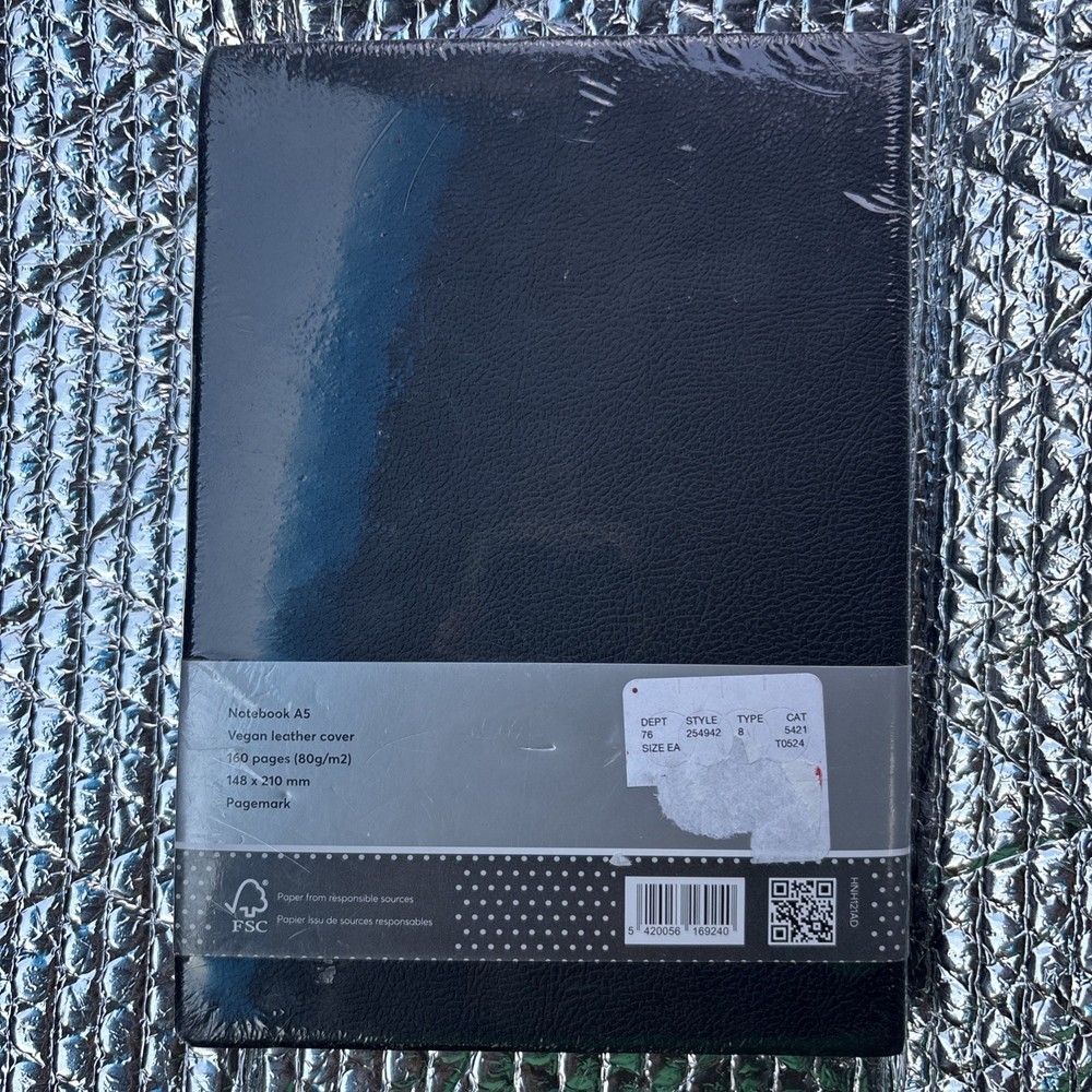 Hugo Boss Plain Paper Notebook A5 8.5”x6”