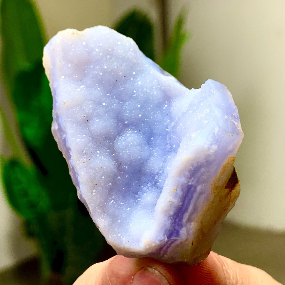 49GNatural Blue striped agate Crystal Chunks piece form Mineral Specimens
