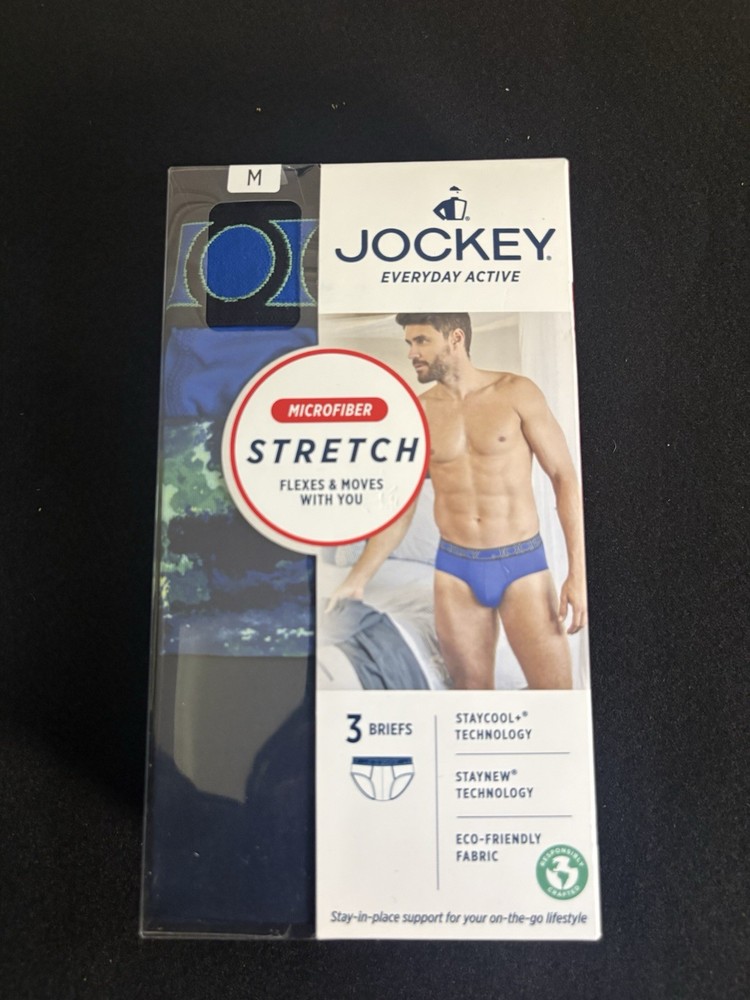 Jockey Microfiber  Brief Underwear Size Medium 3 Pack New In Package