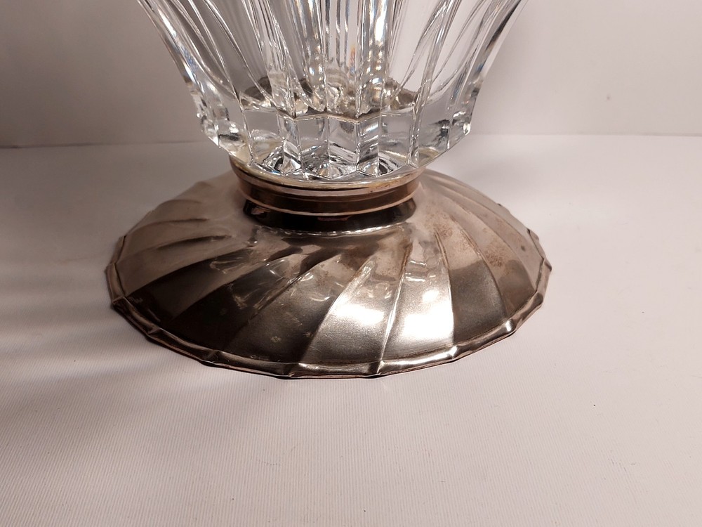 Vintage 800 Crystal and Silver Centerpiece
