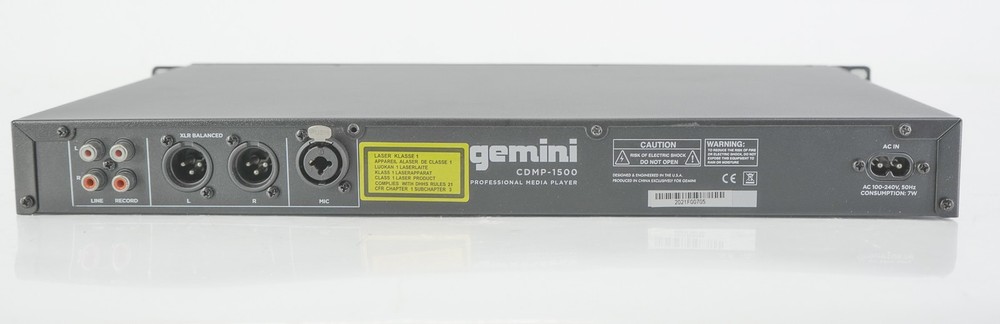 Gemini CDMP-1500 Single 1U CD/MP3/USB Player - ISSUE