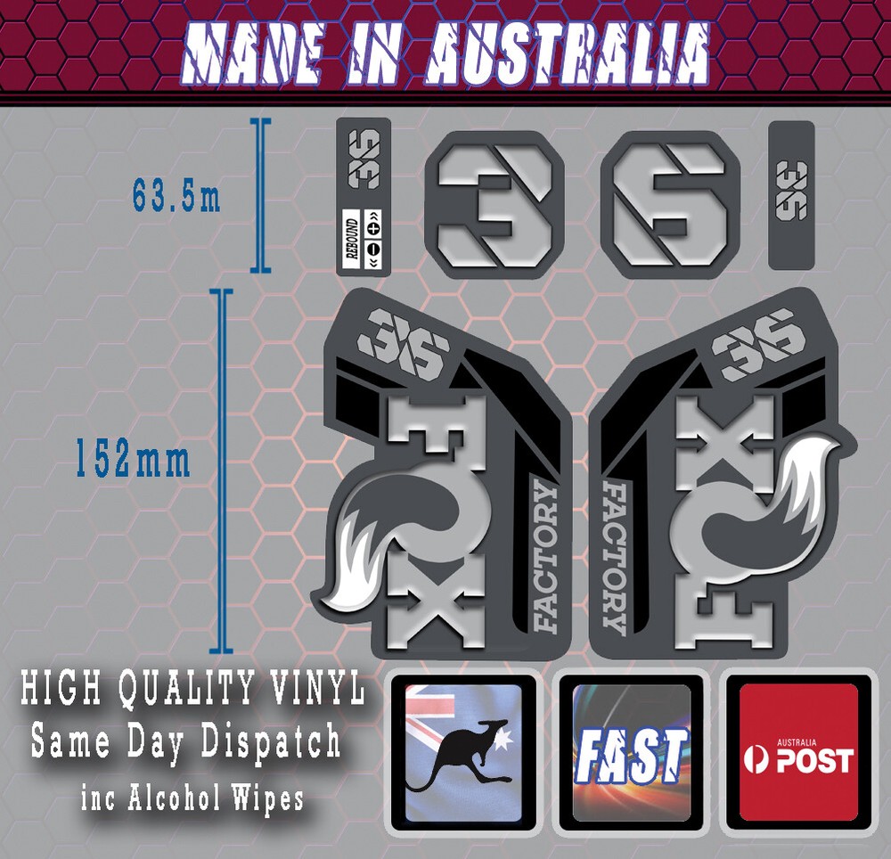 FOX style Performance E36- 2021 Fork Decals Stickers Dark Grey/grey/black Lam