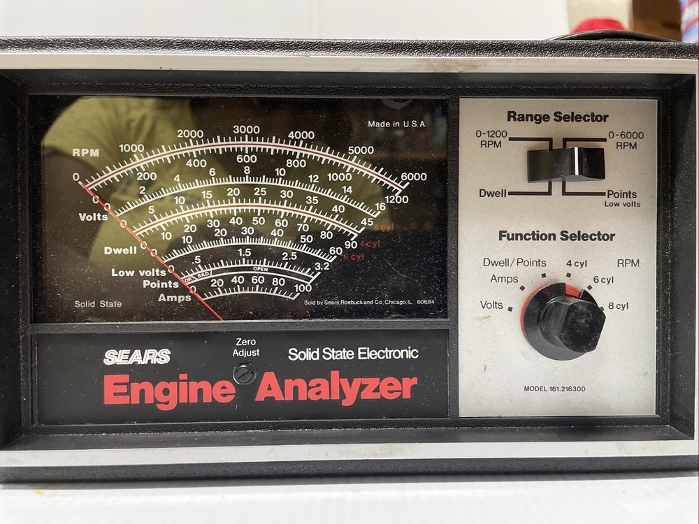 Sears Solid State Electronic Engine Analyzer Model 161.216300 Made USA *UNTESTED