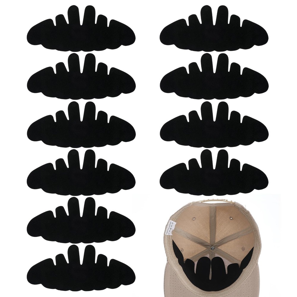 10Pcs Flexible Hat Shaper Inserts Sweat Liner Washable Reshaper for Baseball Cap
