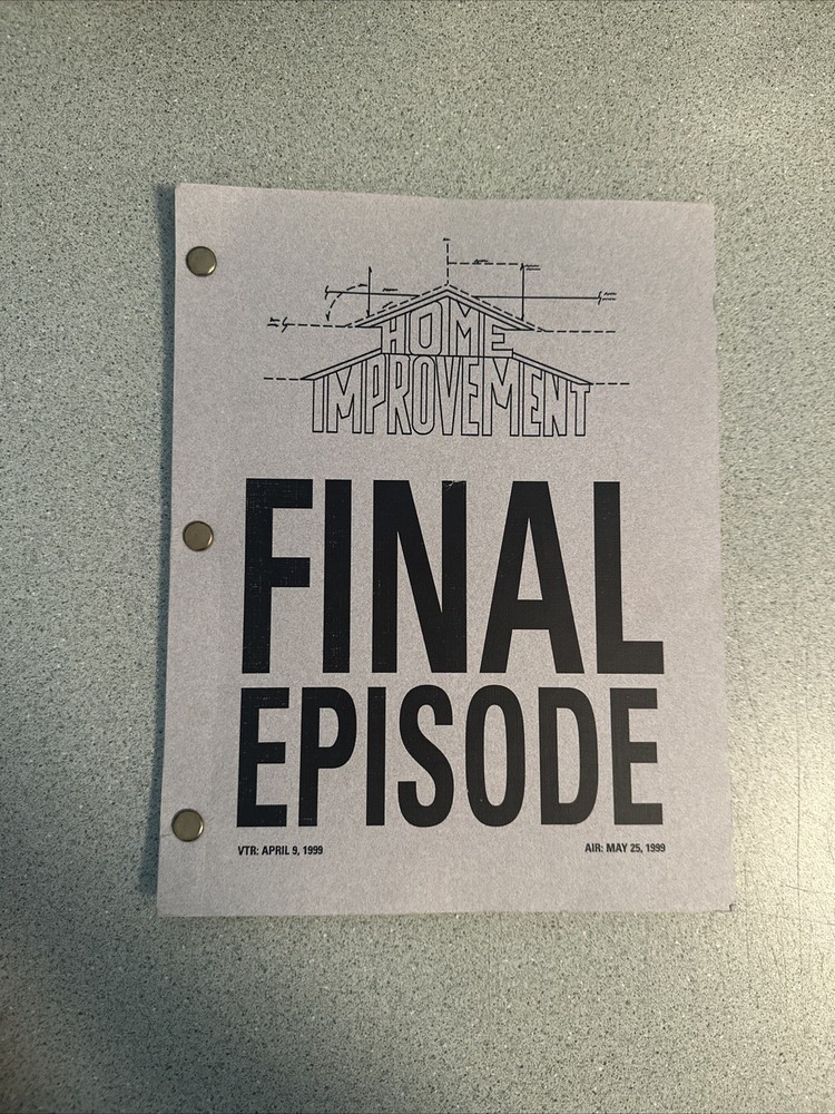 1999 HOME IMPROVEMENT Final Episode SIGNED by Mickey Jones Screenplay TV Script