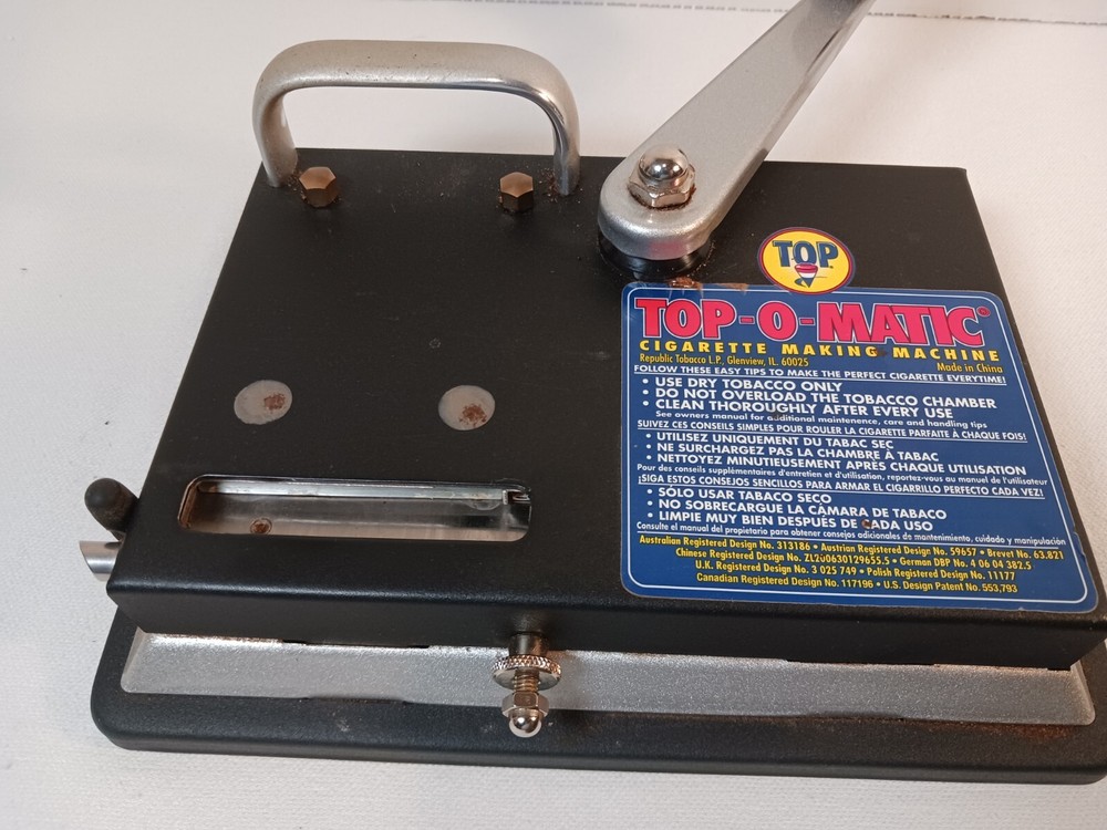 Top-O-Matic Cigarette Machine: Makes King Size and 100 MM Cigarettes