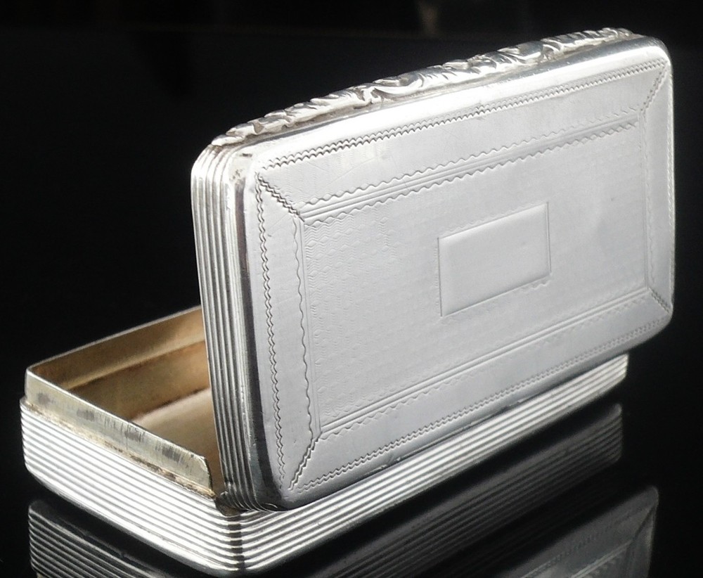 Antique Sterling Silver Snuff Box, Edward Smith, Birmingham 1835