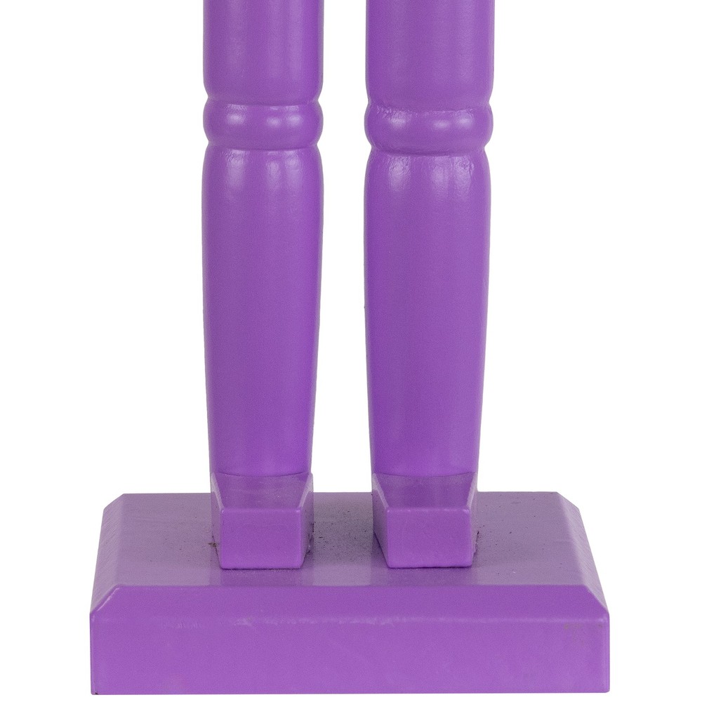 Northlight Nutcracker Soldier Standing Christmas Figure - 15" - Solid Purple