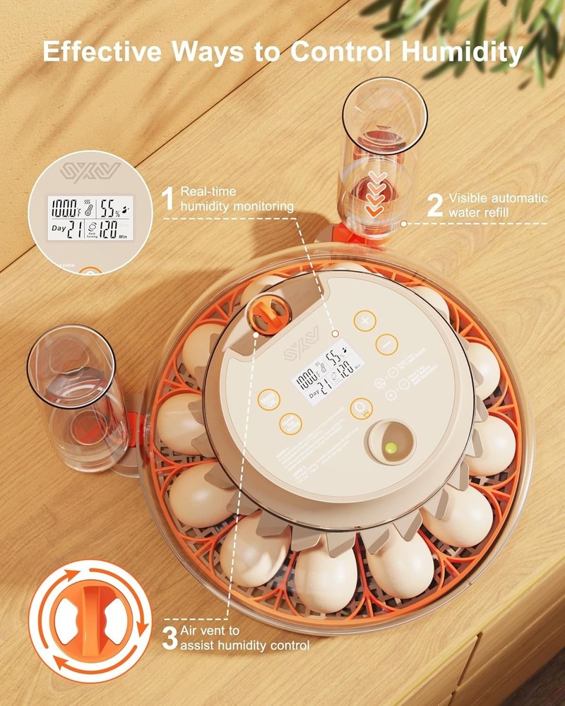 12 Egg Incubators for Hatching Eggs with Automatic Egg Turning and Humidity Cont