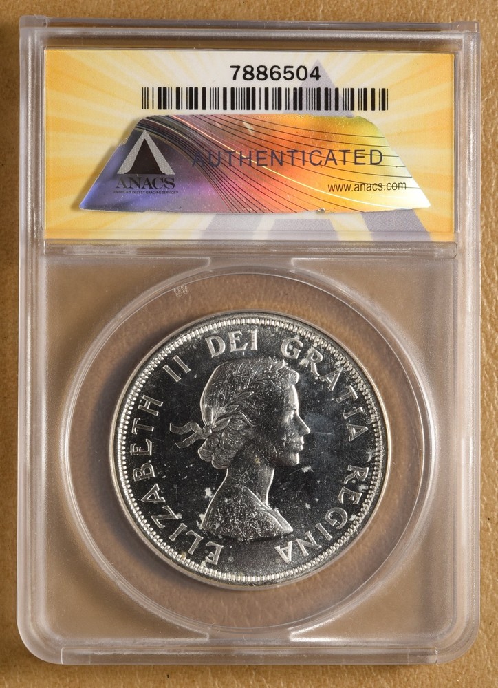 1964 PL Canada Silver Dollar ANACS MS63