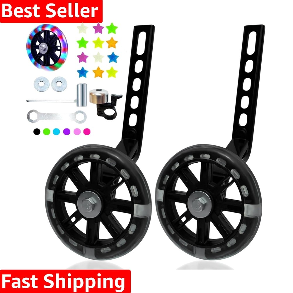 Stylish and Sturdy Training Wheels for Children - Includes Decorative Elements