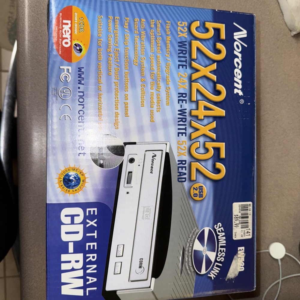 CDRW 52X24X52 Compact Disc Rewritable  High Speed.