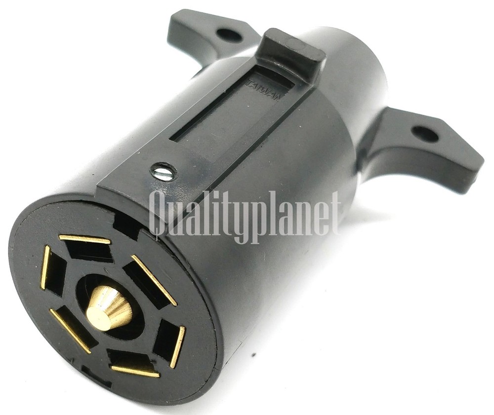 7 Way Round RV Style Trailer Light Plug Connector Replacement End Blade Pin