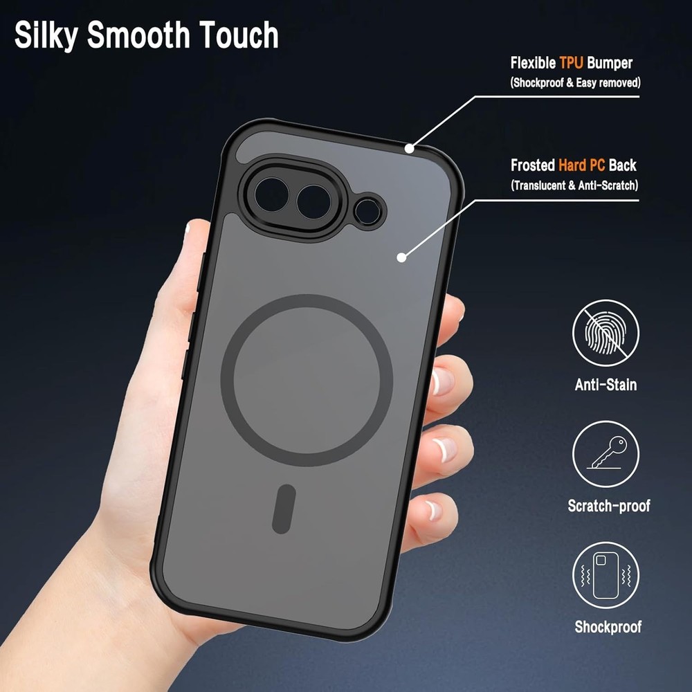 Magnetic for Google Pixel 10a Case with 2 Pack Tempered Glass Screen Protector,[