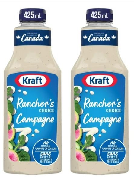 Kraft Rancher's Choice Salad Dressing, 425mL (2 Pack)