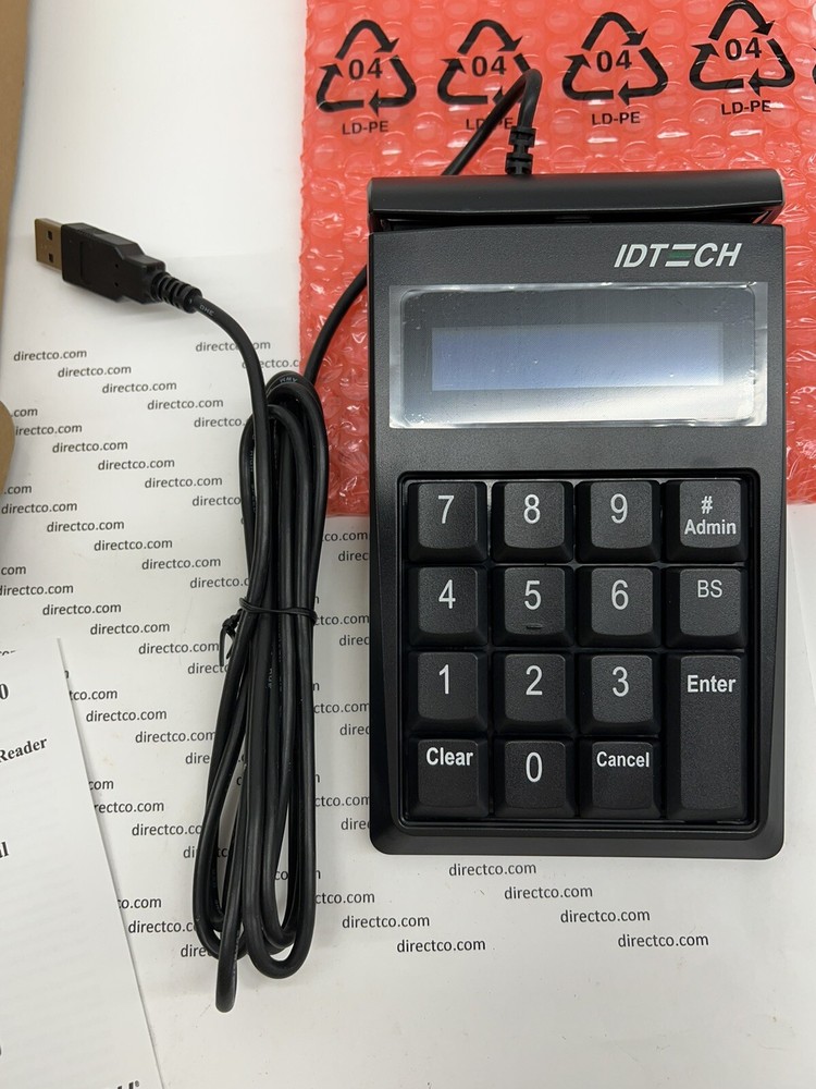 IDTECH SecureKey M130 POS Keyboard & Magstripe reader - IDKE-534833BE NEW!