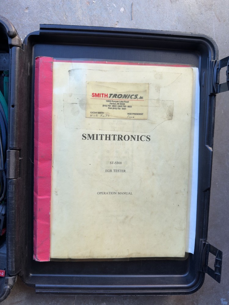 Smithtronics ST-5300 EGR Tester Diagnostic Tool Kit with Manual & Harnesses