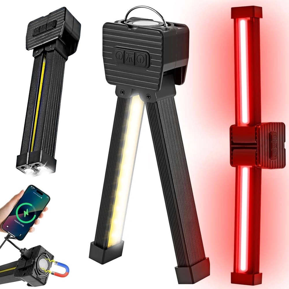 YETHKE A55 LED Multifunctional Work Light Flashlight Red Light USB Charging