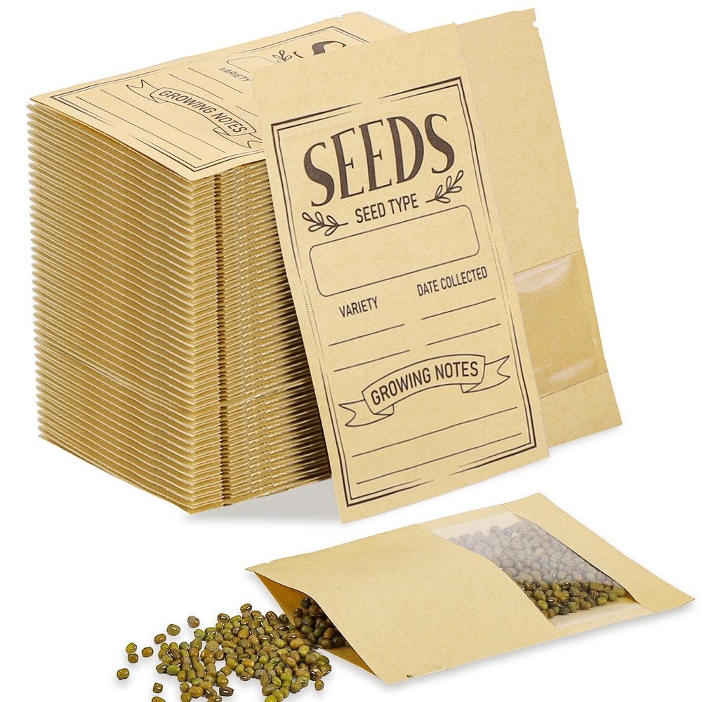 120 Pcs Seed Envelopes Packets Organizer 3.54 X 5.5 Inch Seed Storage Envelop...