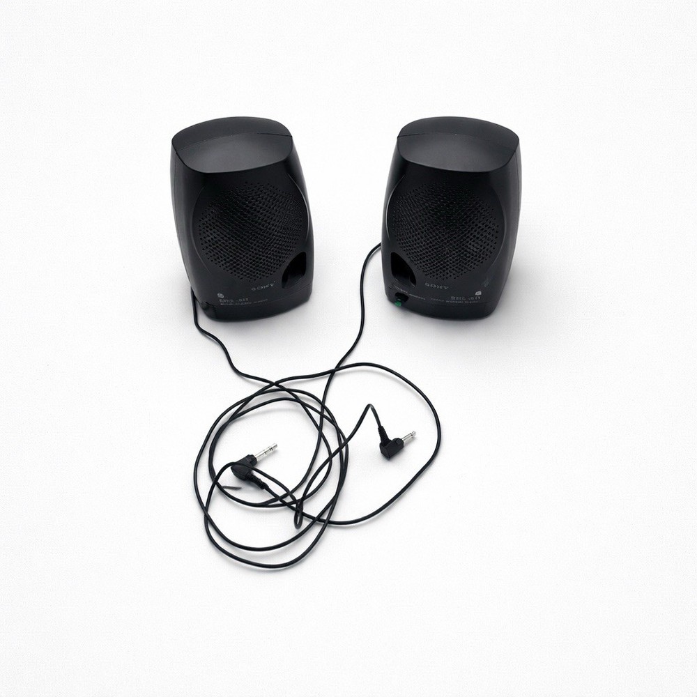 Sony SRS-A11 Computer Speakers Pair Wired Desktop Audio System Tested Working