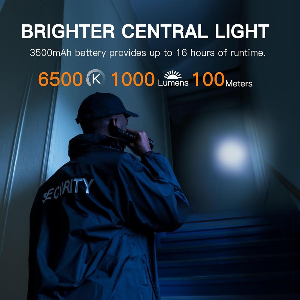 Rechargeable Tactical LED Flashlight with Belt Holster