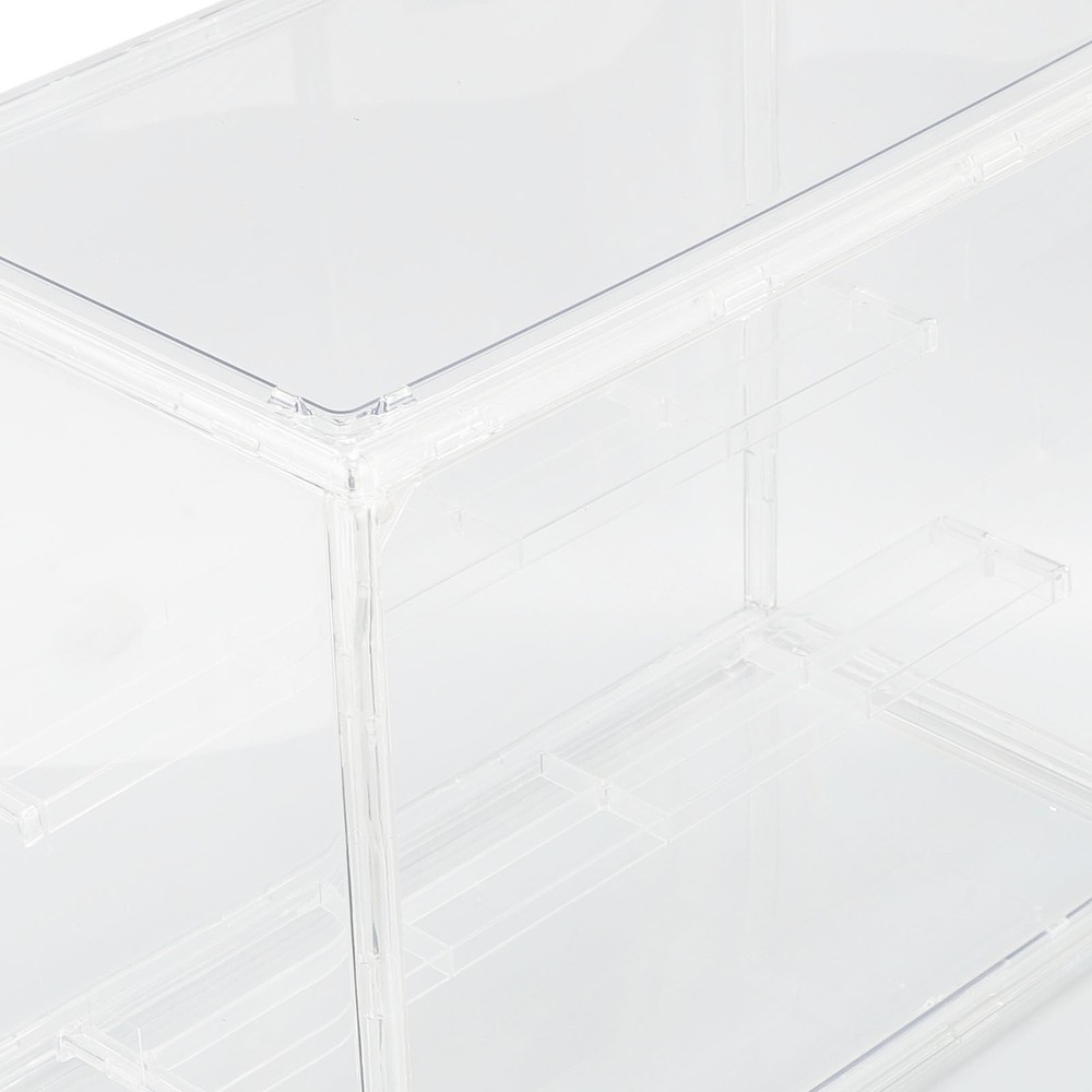 Clear Display Case for Miniature Figures PET Stackable Display Box with Magnetic