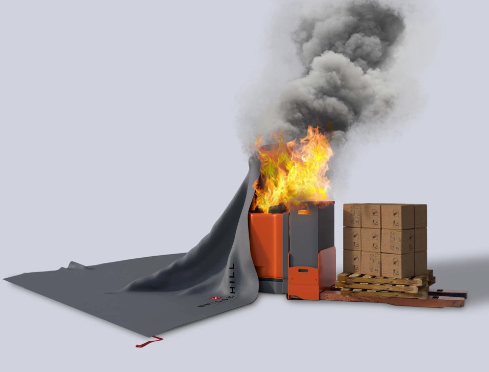 BRIDGEHILL - FORKLIFT FIRE BLANKET - ± 23 x 23 ft | ± 7x7 m