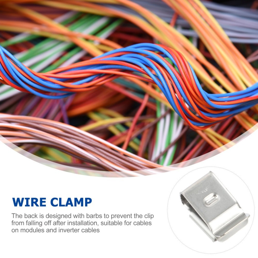 30 Pcs Stainless Steel Trailer Frame Cable Clamp Solar Panel Wire Clips