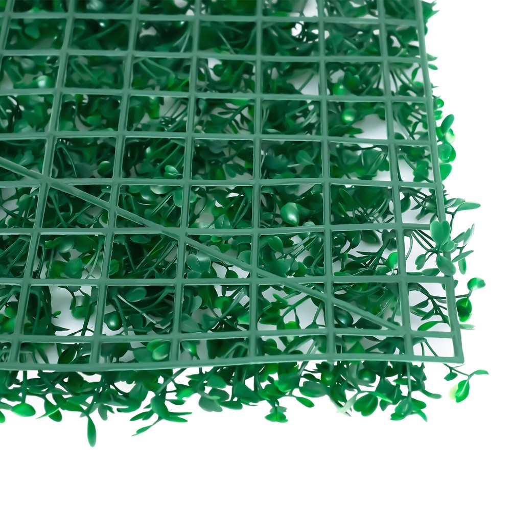 12-Pack Artificial Greenery Panels 40×60cm PE Privacy Wall Hedge Mat
