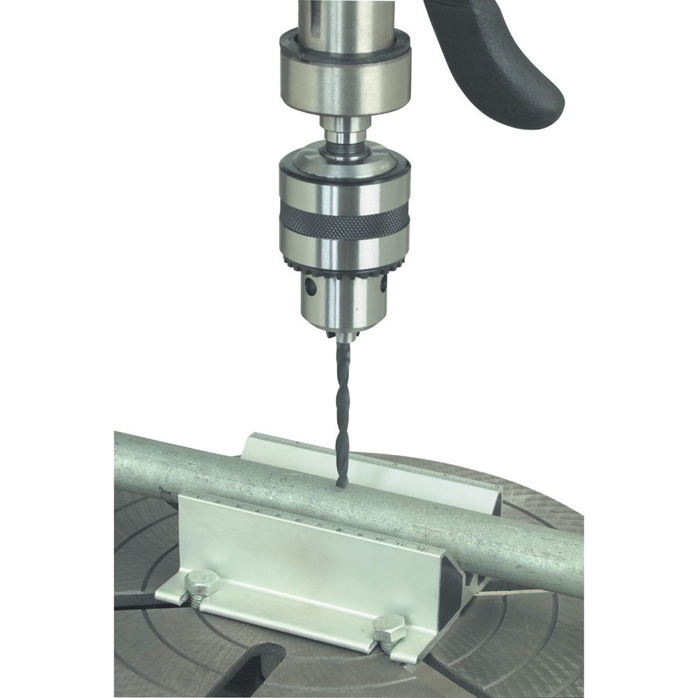 Auto Center Drill Press Jig Template Pipe Hole Drilling Guide Attachment