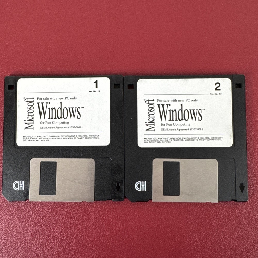 NEW,  Microsoft Windows for Pen Computing on 3.5" Floppy Disks