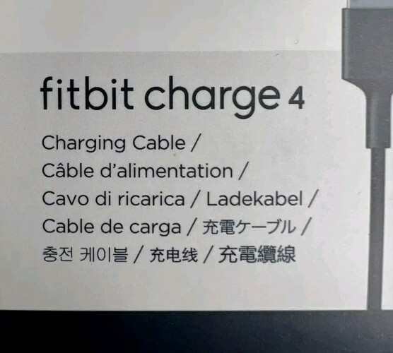 Fitbit Charge 4 USB Charging Cable Black FB172RCC New