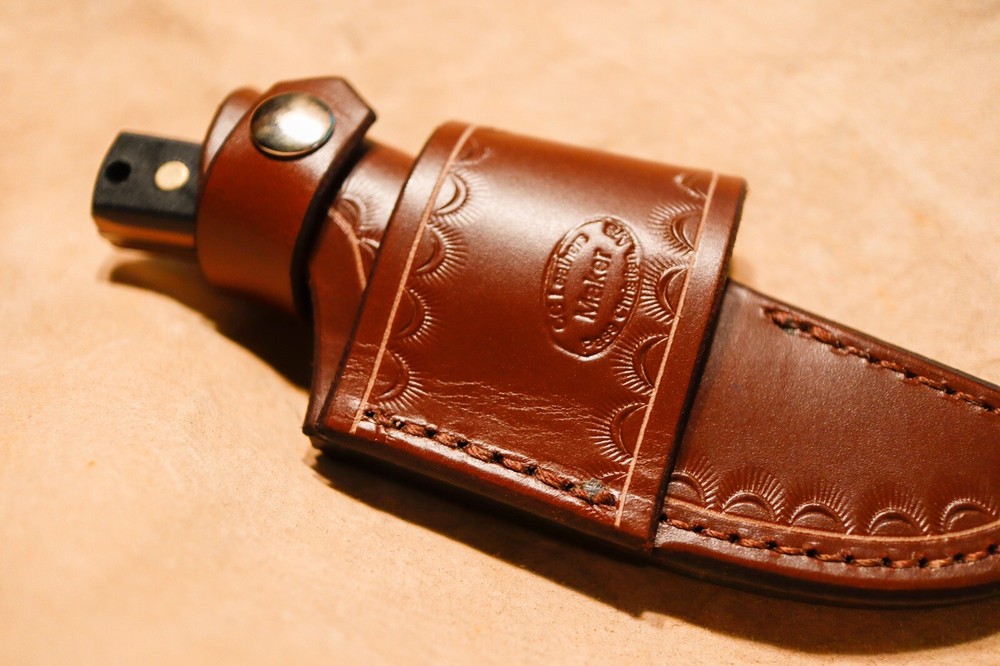 Custom Leather Crossdraw Sheath for Schrade Sharpfinger 152OT