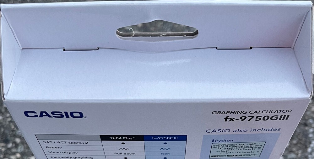 Casio FX-9750GIII Graphing Calculator Python & Natural Text Book Display **NEW**