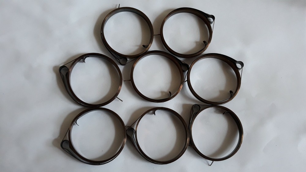 VINTAGE HIGH QUALITY FAVORITE alarm clock main spring width 5mm. 2pcs.