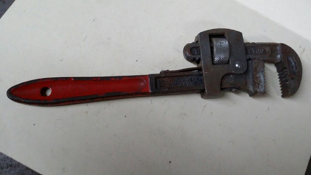 vintage 10" forged pipe wrench