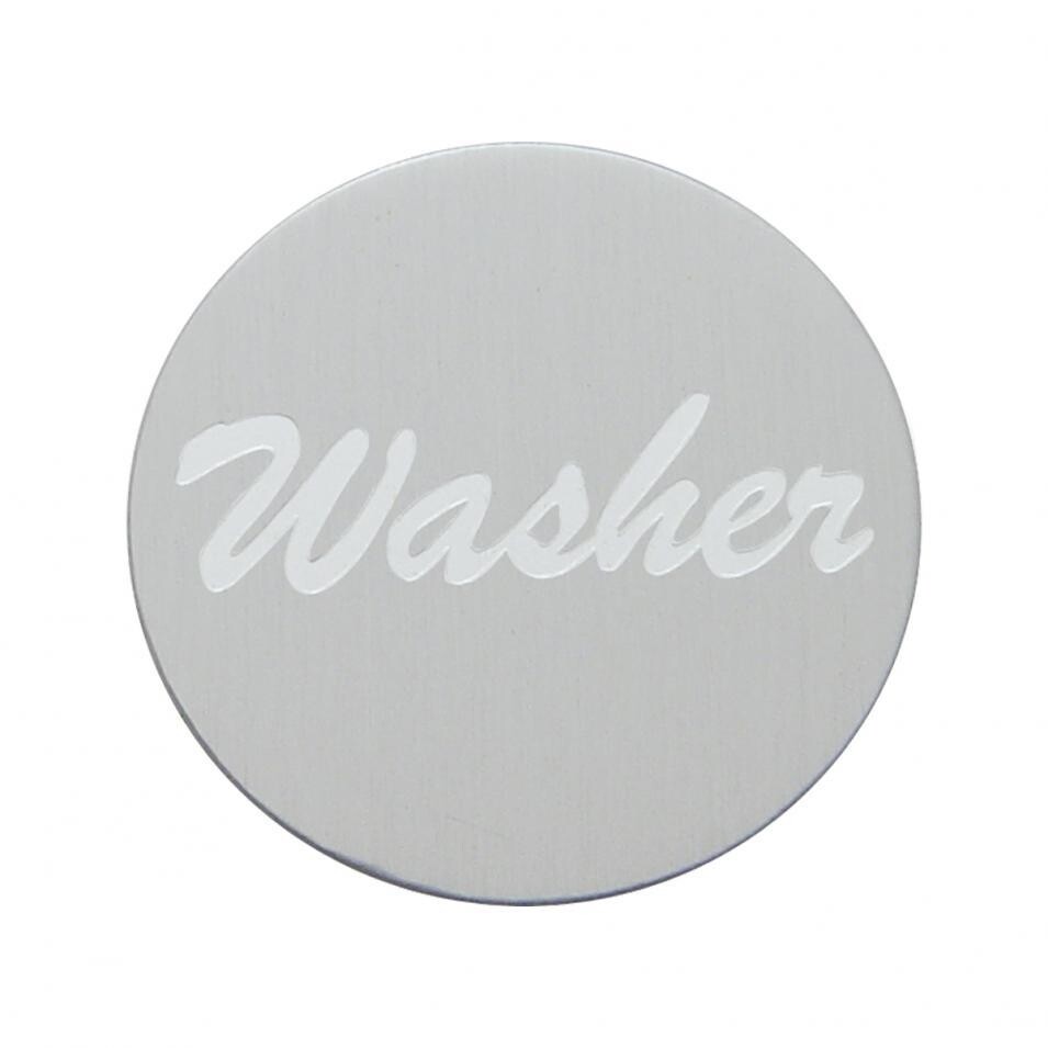 "Washer" Dash Knob - Silver Aluminum Sticker