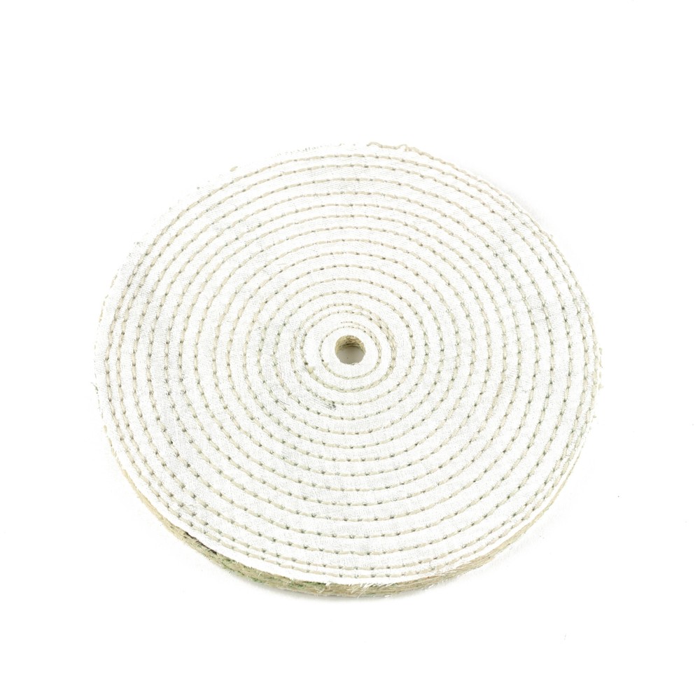8” Spiral Sewn Sisal Buffing Wheel Aggressive Cut Scratch Remover - 1/2" Arbor